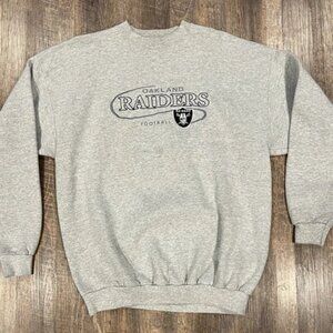 90s Las Vegas Raiders Football NFL Crewneck Logo Sweatshirt LV Raiders Shirt Tee